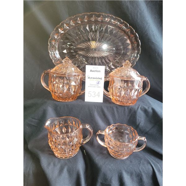 Depression Pink Windsor Glass A