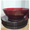 Image 7 : Depression Glass Royal Ruby Glass A