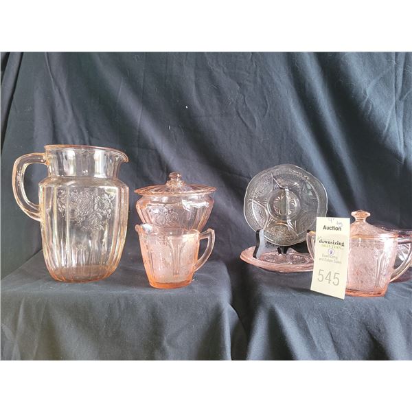 Depression Pink Glass A