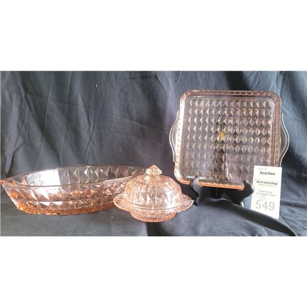 Depression Pink Windsor Glass A