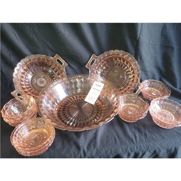 Depression Pink Glass A