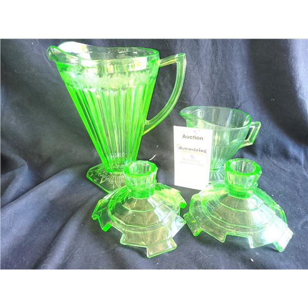 Uranium Glass Art Deco A