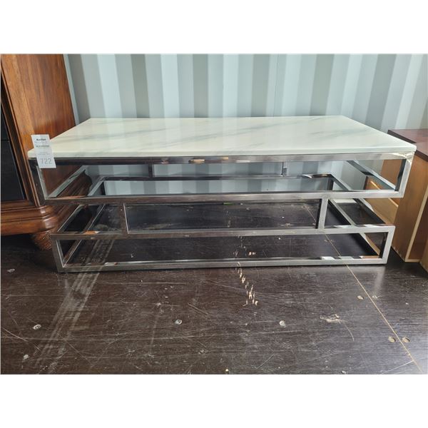 Stone Top & Steel Coffee Table C