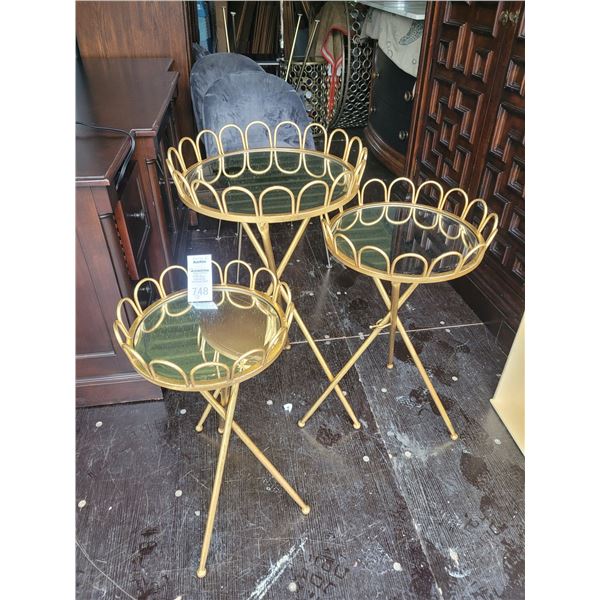 Metal &  Mirror Folding Tables C