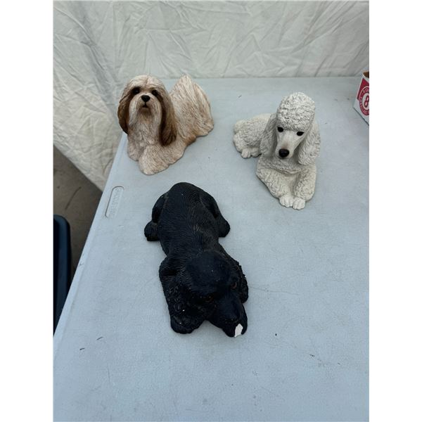 Signed, sandcast, dog decor
