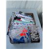 Image 1 : Tissue paper wire edged fabric bows small gift bags