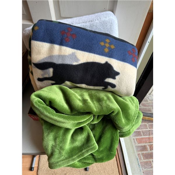 Cushion and soft, fuzzy blankets