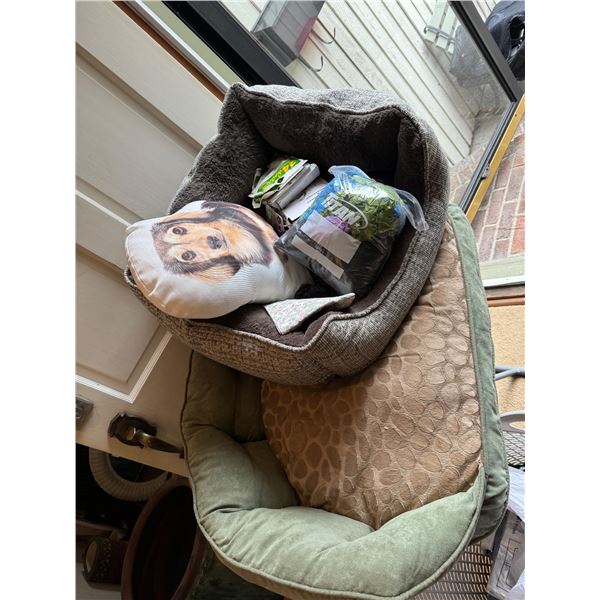 Pet beds and other items, poop socks, etc.