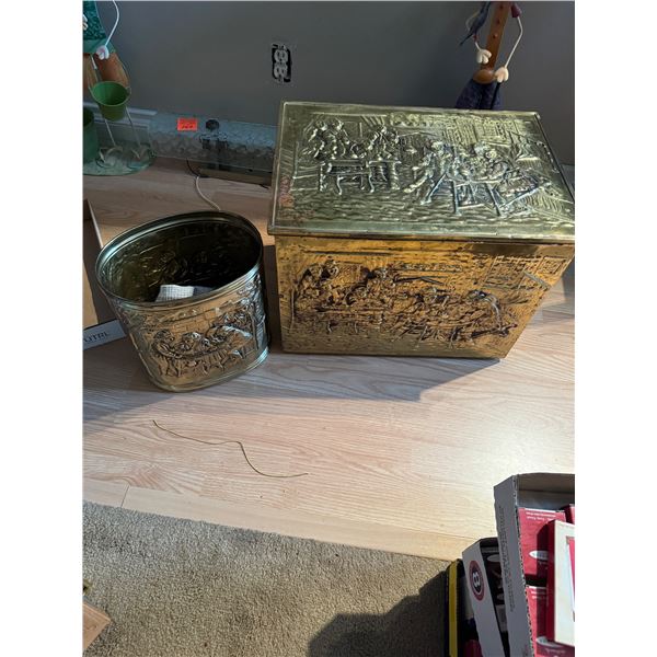 Kindling box and trashcan