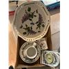 Image 1 : Clock serving plate, mugs, and bowls