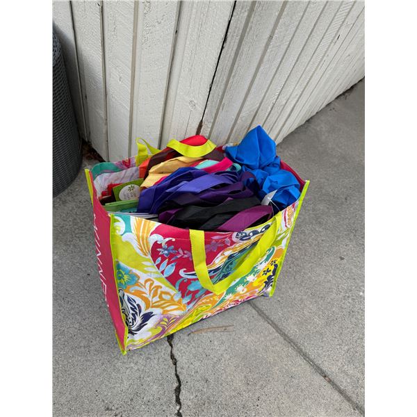 A lot of new reusable shopping bags