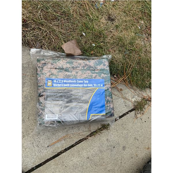10' x 12' Woodlands camo tarp