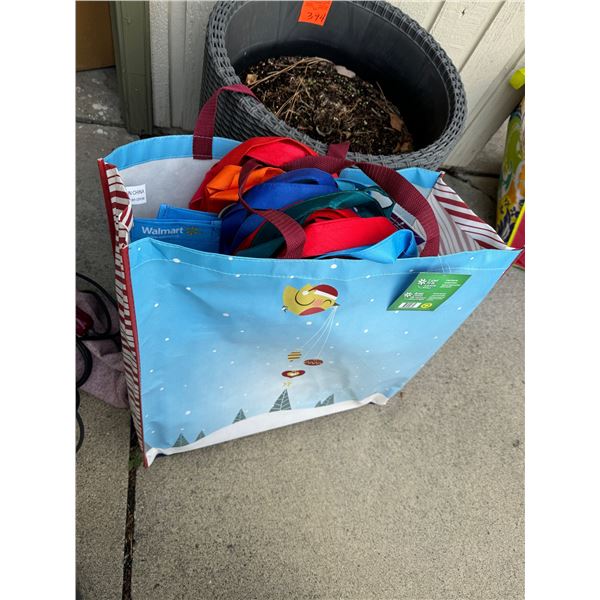 a lot of new reusable bags