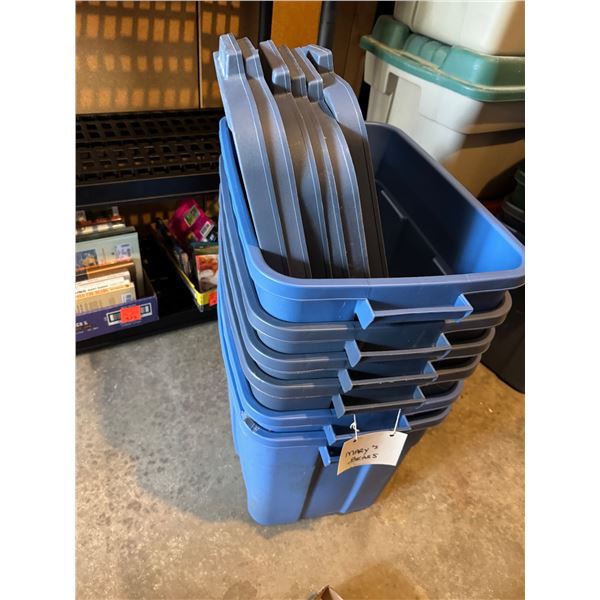 6 bins with lids