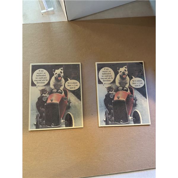 2 metal signs