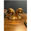 Brass duck bookends