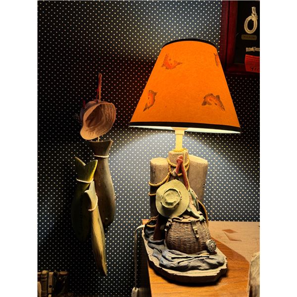 Fishing lamp and wall hanging