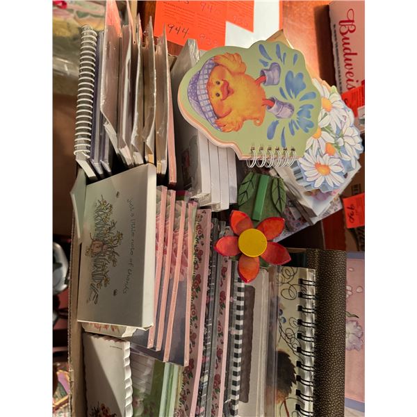 Notepads, and thank you notes