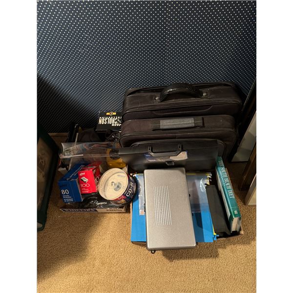 office related items, and carry cases