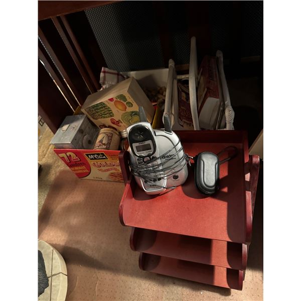 Office, organizer, storage boxes, corks magazine, rack, books