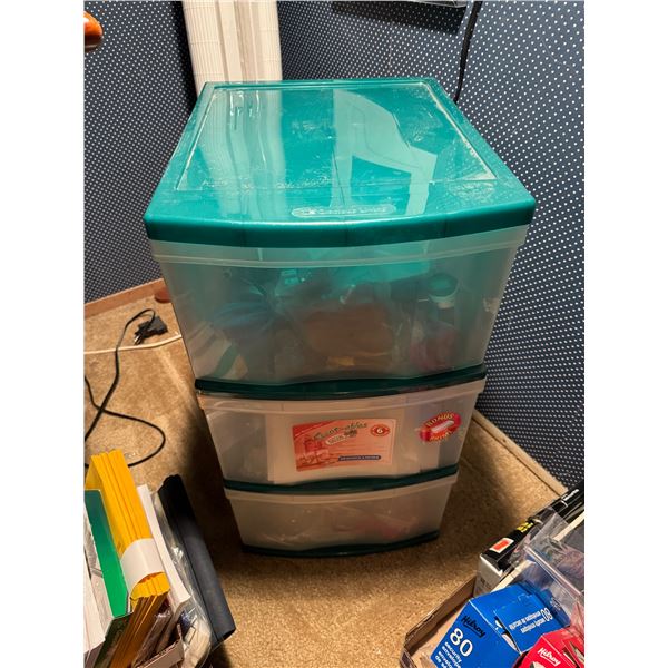 Gracious, living storage drawers, and contents, crafting and cords