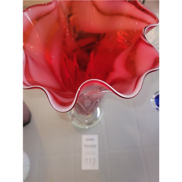 Red Glass Vase A