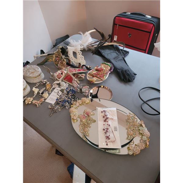Venetian Masks, Brooches, TraysA