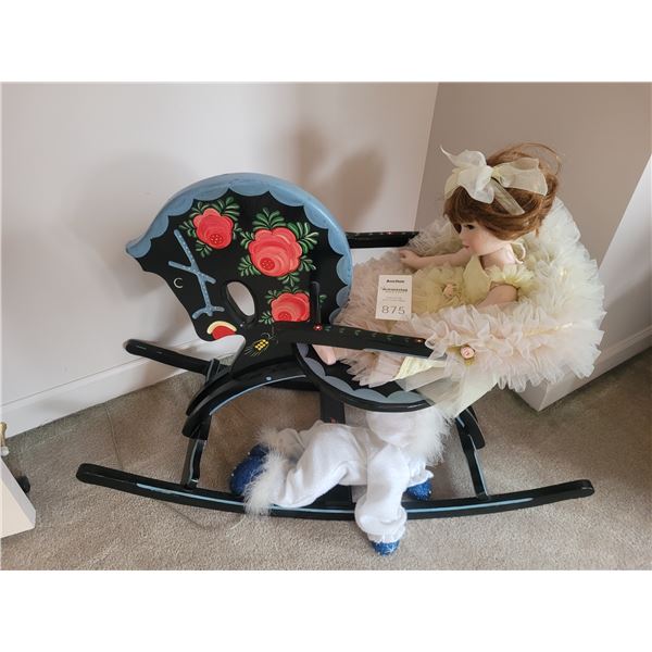 Doll and rocking horse A