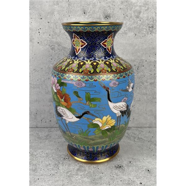 Zi Jin Cheng Chinese Cloisonne Vase