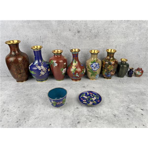 Collection of Chinese Cloisonne Vases