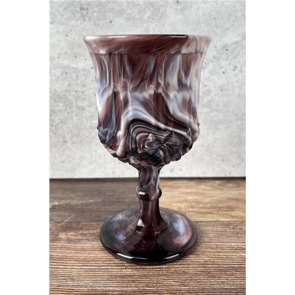 Challinor Taylor & Company Slag Glass Goblet