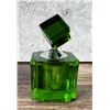 Image 1 : Art Deco Green Glass Perfume Bottle