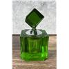 Image 2 : Art Deco Green Glass Perfume Bottle