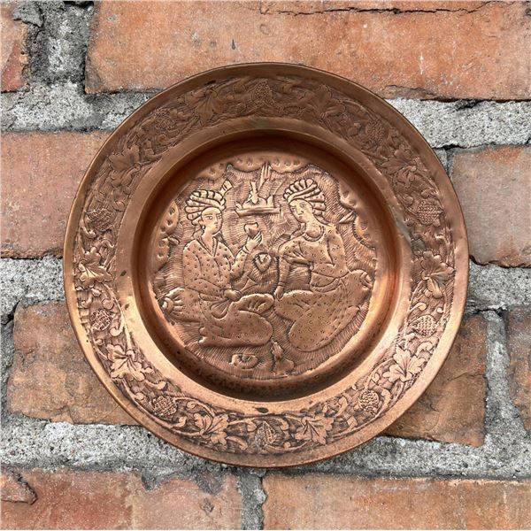 Hand Hammered Copper Plate Iran