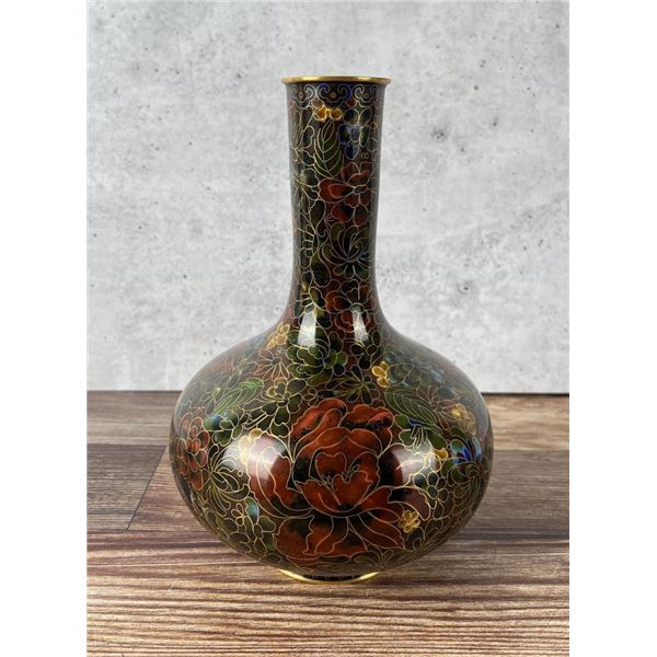 Antique Chinese Cloisonne Enamel Vase
