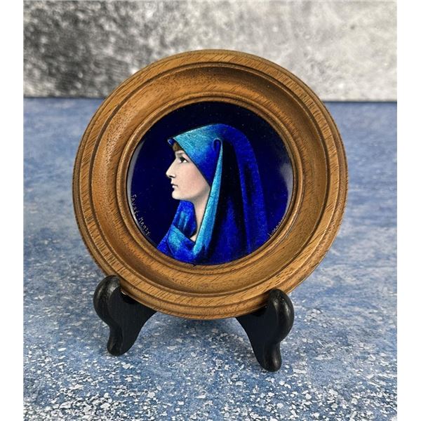 Limoges Faure Marty Enamel Portrait Painting