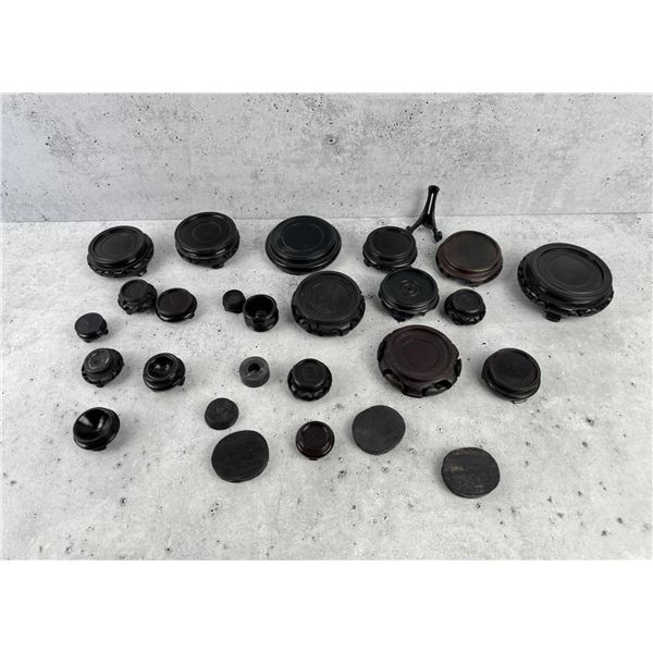 Antique Chinese Wood Bases Stands