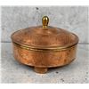 Image 1 : Antique Hand Decorated Copper Dresser Box
