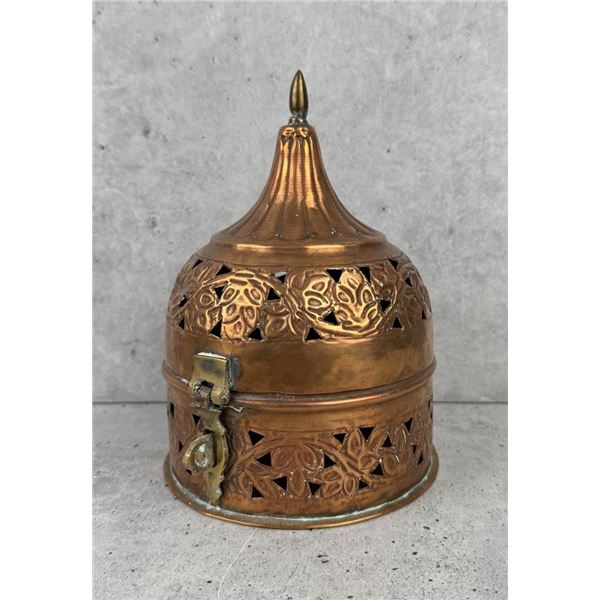 Persian Pierced Copper Spice Box