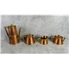 Image 4 : Arts & Crafts Hammered Copper Tea & Coffee Set