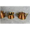 Image 6 : Arts & Crafts Hammered Copper Tea & Coffee Set