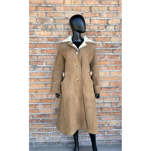 Vintage Sawyer Suede Shearling Lamb Coat