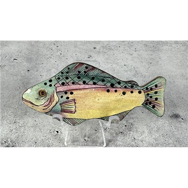 Enamel On Brass Rainbow Trout Trinket Dish