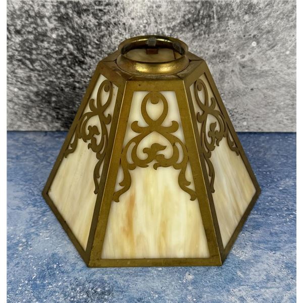 Arts and Crafts Slag Glass Lamp Shade