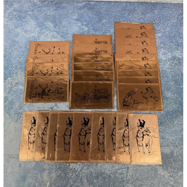 Group Of Unused Copper Postcards