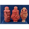 Image 2 : Chinese Resin Cinnabar Snuff Bottles