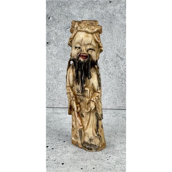 Antique Chinese Carved Bone Scholar Figure