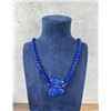 Image 1 : Carved Lapis Lazuli Butterfly Necklace