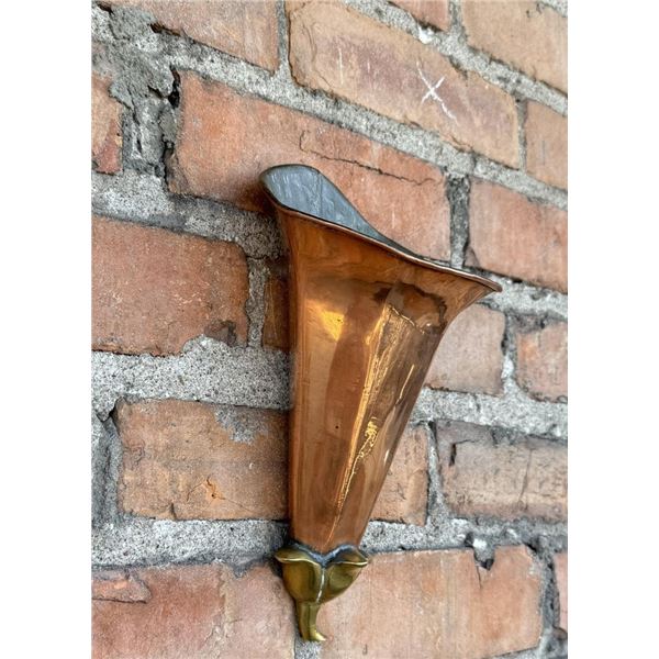 Copper Flower Bud Wall Pocket