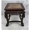 Image 1 : Antique Chinese Carved Marble Top Side Table